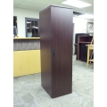 Espresso Narrow Profile Storage Cabinet w Wardrobe, Locking